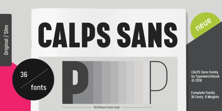 Пример шрифта Calps Sans
